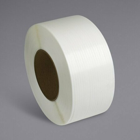 PAC STRAPPING PRODUCTS 9900'' x 1/2'' White Polypropylene Strapping Coil with 8'' x 8'' Core 442SPP9900W
